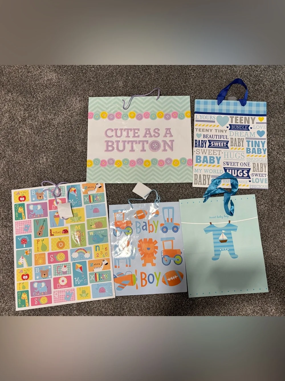 5 Baby Boy Gift Bag - Light Blue 